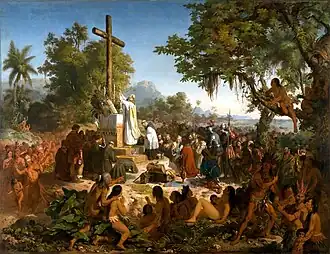 Die erste Messe in Brasilien, 1861