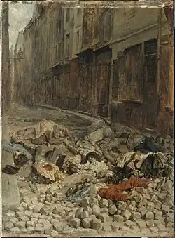 Ernest Meissoniers Barrikade in der Rue de la Mortellerie, um 1850