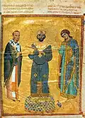 Hl. Johannes Chrysostomus mit Nikephoros Botaneiates