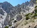 Mala Košuta, Ostseite des Koschuta-Gebirgsstocks