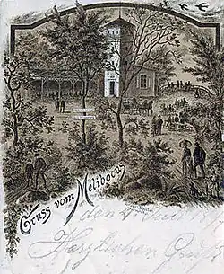 Der Gipfel des Melibokus auf einer Postkarte von 1897