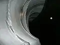 Membrangasbehälter, Speichervolumen 1.000&nbsp;m³, Betriebsdruck 30 mbar, Ansicht der Membran vom Gasraum her