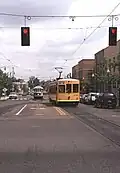 Wagen 453 (Replik Birney Safety Car) und 454 (ex-Melbourne) an der mittlerweile überdachten Endstelle North End Terminal