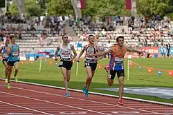 Simon Denissel (hier an zweiter Stelle bei den französischen Landesmeisterschaften 2013) – ausgeschieden als Zehnter in 3:42,06&nbsp;min