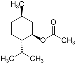 Strukturformel von Menthylacetat