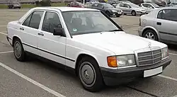 190 E (Frontansicht, Ausführung für den europäischen Markt, Vorfaceliftmodell)