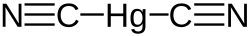 Struktur von Quecksilber(II)-cyanid
