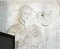 Epitaph von Merten von Schilling, Rittergutsbesitzer auf Kleinopitz, gestorben 1580, Kirche Kesselsdorf, mit gut erkennbarem Stammwappen des Geschlechts