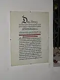 Widmung in der Kapelle