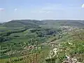 Messelstein mit Blick zum Kalten Feld (links)
