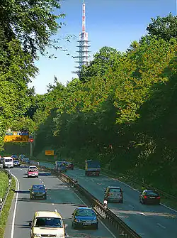 Messeschnellweg in der Eilenriede