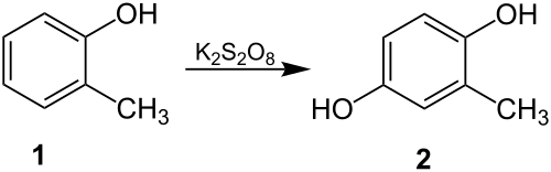 Herstellung von Methylhydrochinon aus o-Kresol