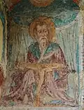 Der Gnadenstuhl, gotisches Fresko in der Taufkapelle