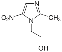 Strukturformel von Metronidazol