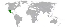 Lage von Mexiko und Osttimor