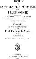 Festschrift anlässlich von Meyers 70. Geburtstag 1923