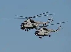 Zwei kroatische Mi-171Sch mit und ohne Außenlastträger