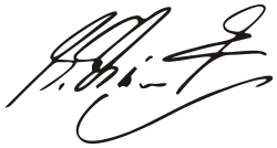 Unterschrift von Michael Schumacher