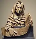 Bartloser Prophet, Laubholz, ehem. gefasst, um 1490/95, Liebieghaus, Frankfurt