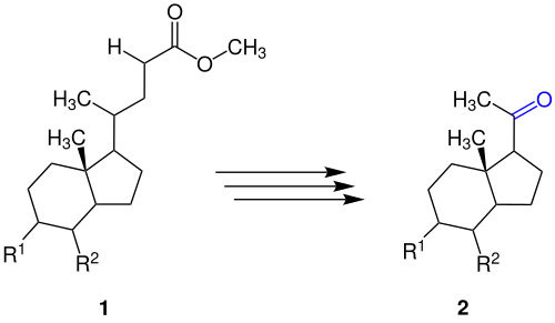 Miescher-Abbau-Reaktionsschema