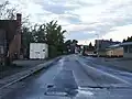 Militärstraße in Næstved, die mit der Bahnstrecke erbaut wurde