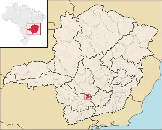 Lage der Stadt im Bundesstaat