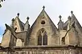Giebelkranz über der Apsis der ehemali­gen Kathedrale von Mirepoix