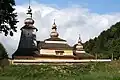 (Orthodoxe) Holzkirche in Miroľa