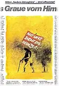 Mit uns (1988) – Auf Veranlassung des Chefredakteurs, der die Zeichnung als Beitrag zur Umweltverschmutzung sah, wurden Schornsteine eingefügt. Die Leser erkannten den nackten Mann mit der optimistischen Losung trotzdem als Symbolfigur für die vergreiste Staatsführung.