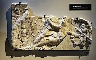 Mithrasrelief aus Marmor