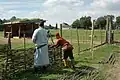 Mittelalterliches Zaunflechten