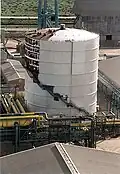 Mitteldruck-Membrangasbehälter, Speichervolumen 10.000&nbsp;m³, Betriebsdruck 70 mbar, Saldanha-Steel, Südafrika