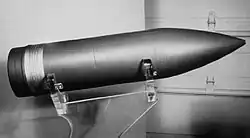 Ein 203-mm-Atomgeschoss für die Panzerhaubitze M110 mit W33-Atomsprengkopf