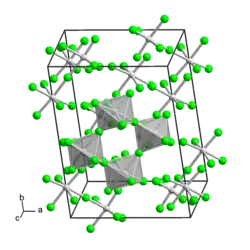 Kristallstruktur von Molybdän(V)-fluorid