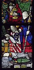 Stifter Claude de la Villeblanche († 1531) mit seinem Namenspatron