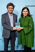 Mohammadreza Eyni und Sara Khaki bei der Preisverleihung