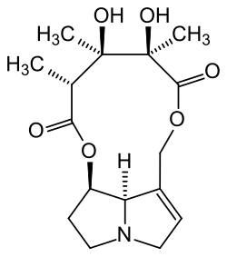 Strukturformel von Monocrotalin