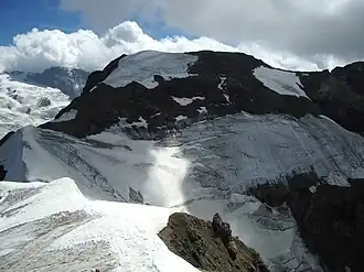 Ansicht des Mont Brûlé vom Pointe Marcel Kurz