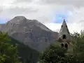 Mont Chaberton vom Dorf Desertes (Piemont) aus