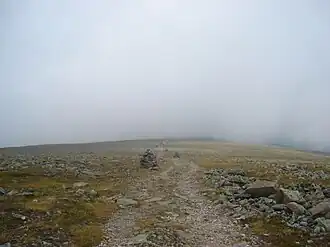 Weg zum Gipfel des Mont Jacques-Cartier