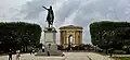 Promenade du Peyrou mit dem Chateau d'eau im Hintergrund