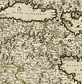 Moreae/Peloponnesus, F. de Wit, 1680, Amsterdam; Stymphalos = Kartenmitte.