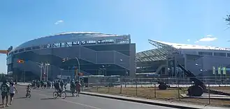 Außenansicht des Mosaic Stadium (2017)