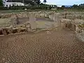 Fußboden mit Tanitmosaik in einem Haus