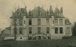 Alte Postkarte des Schlosses Moucheton
