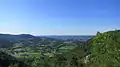 Blick auf das Vallée de Lez bei Moulis