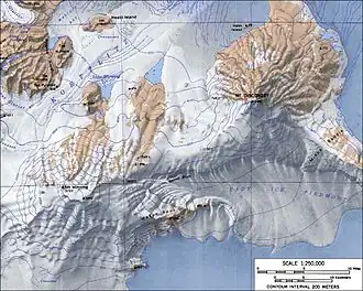 Topografische Karte von Mount Discovery (Maßstab&nbsp;1:250.000)
