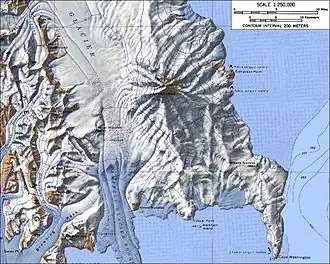 Topografische Karte von Mount Melbourne (Maßstab&nbsp;1:250.000)