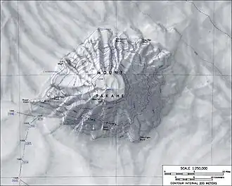 Topographische Karte des Mount Takahe mit dem Stauffer&nbsp;Bluff