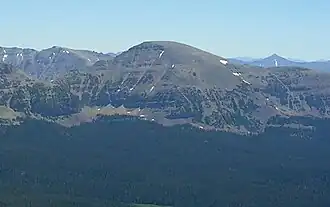 West Seite des Mount Agassiz, vom Bald Mountain aus gesehen
